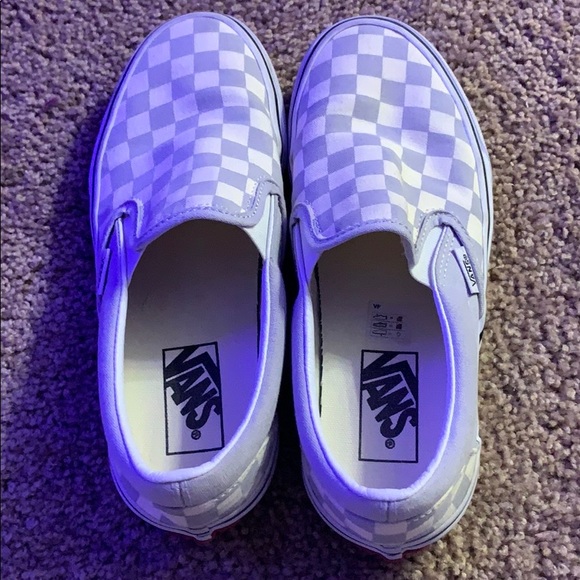 lavender checkerboard vans